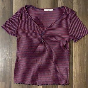 short sleeve cropped shirt